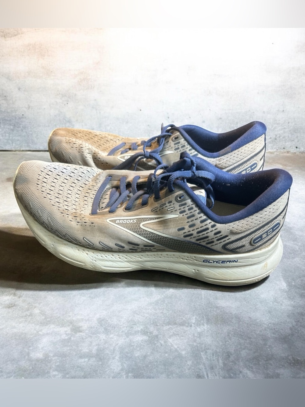 Brooks Glycerin 20 Men's Size 11 Alloy Grey Blue Running Shoes 1103821D070